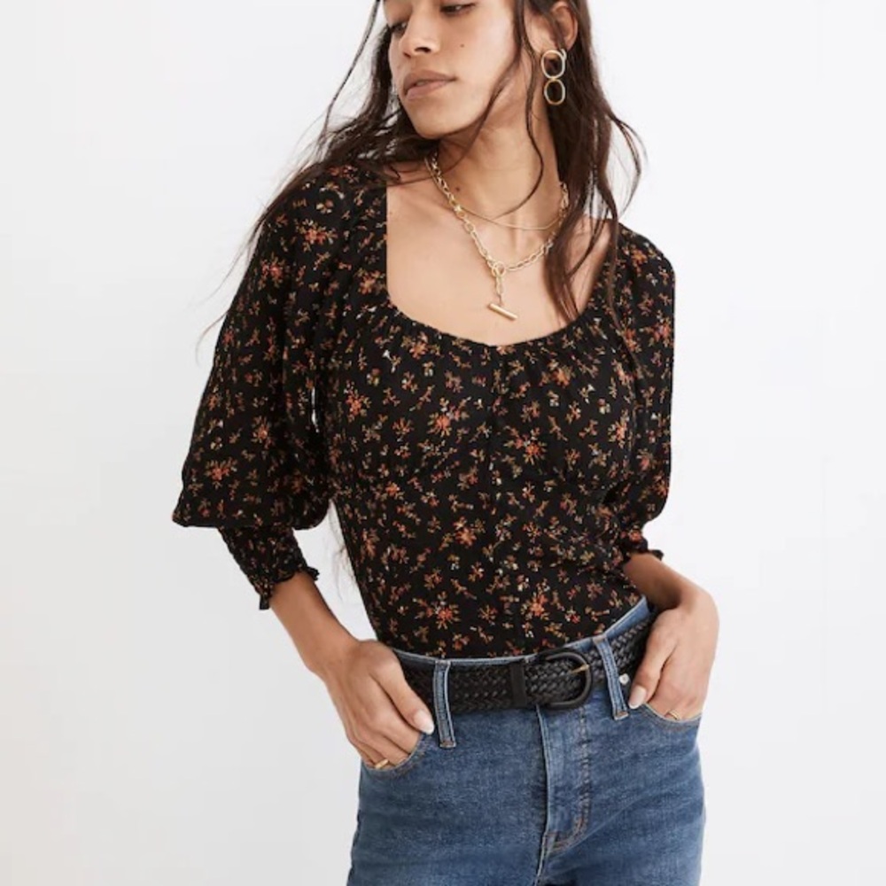 Kirstie Sweetheart Top in Fresh Sprigs
